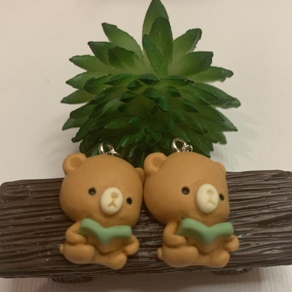 Teddy Bear Earring, Book Earring, Reading Earring, Bear Earring, Gift Idea, Bear - Picture 4 of 8
